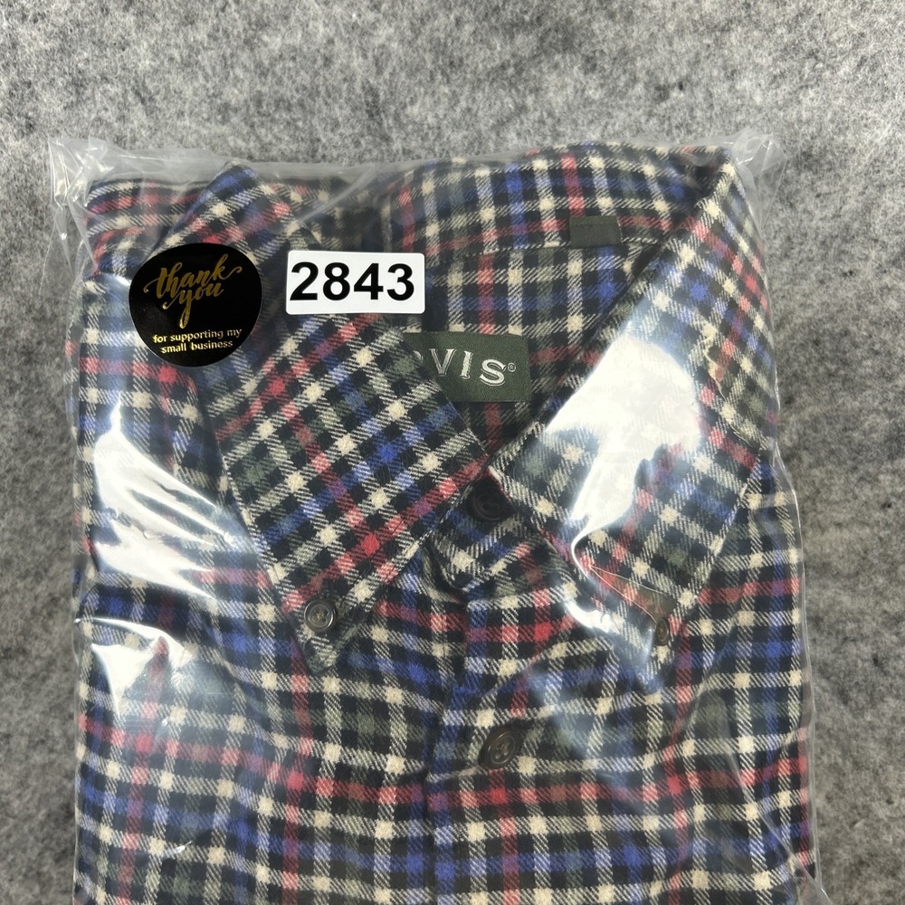 Orvis Luxury‎ Flannel Shirt Men's XL Multicolor Window Plaid Long Sleeve Outdoor - Picture 10 of 10